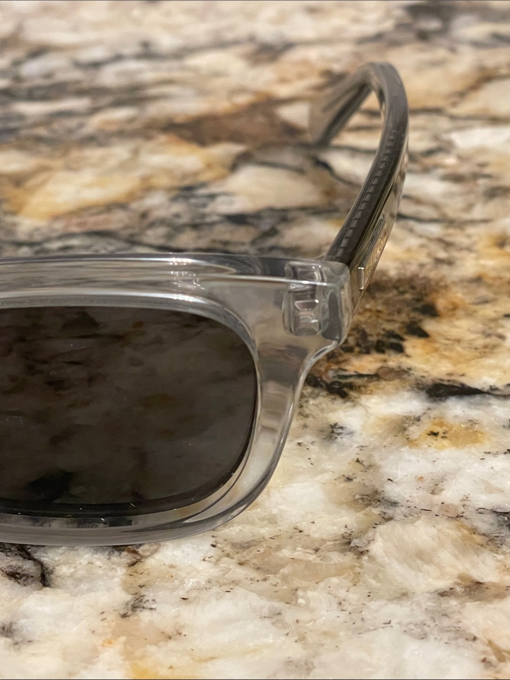 Gucci Clear Frame Sunglasses with Gray Lenses - Picture 4 of 15